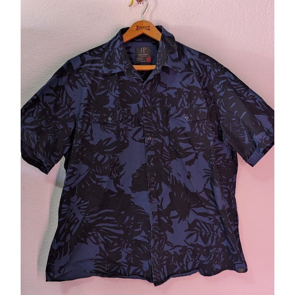 JP 1880 Johann Popken Men's 3xl 47-48 Button Up  Shirt Modern Fit Blue (32)